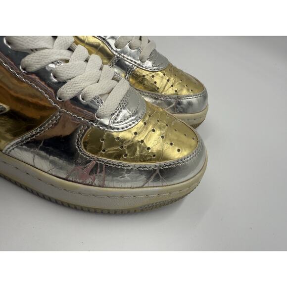 Size 8.5 Bapesta X Nigo Silver And Gold Bape Very Rare main image 8